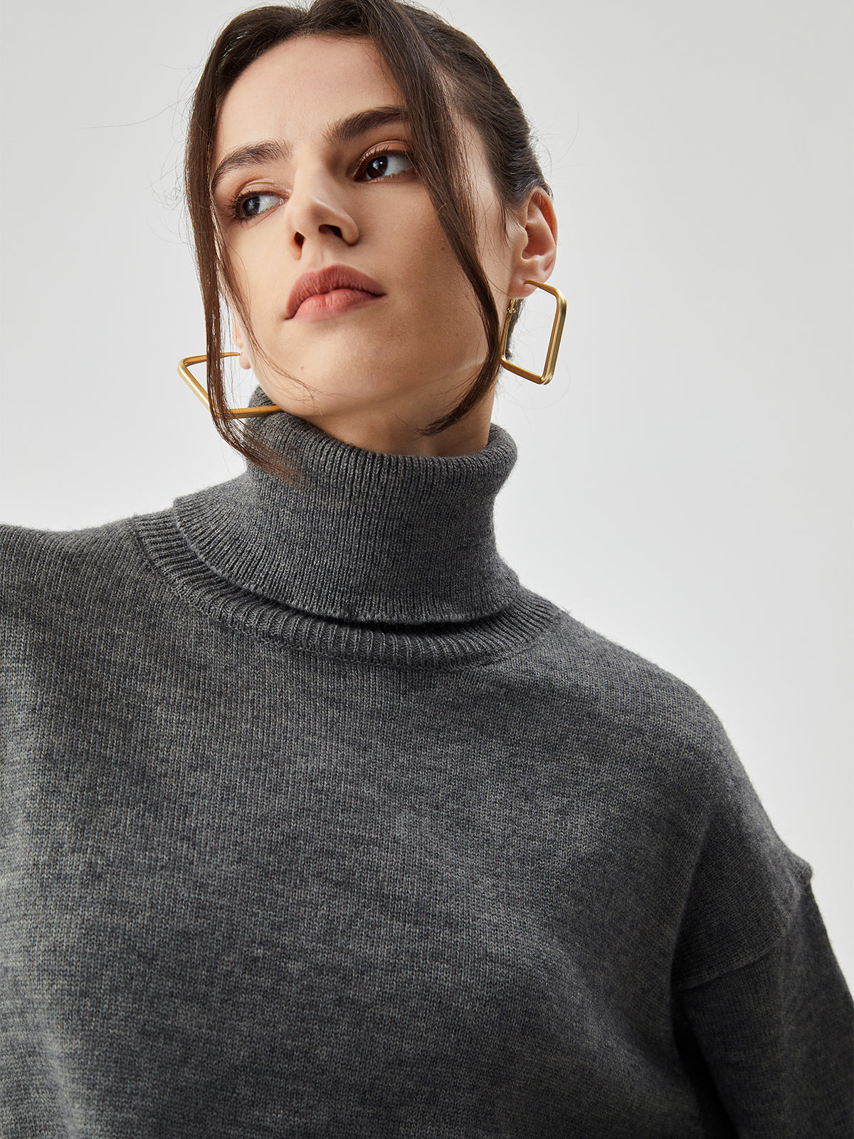 High Neck Knit Sweater