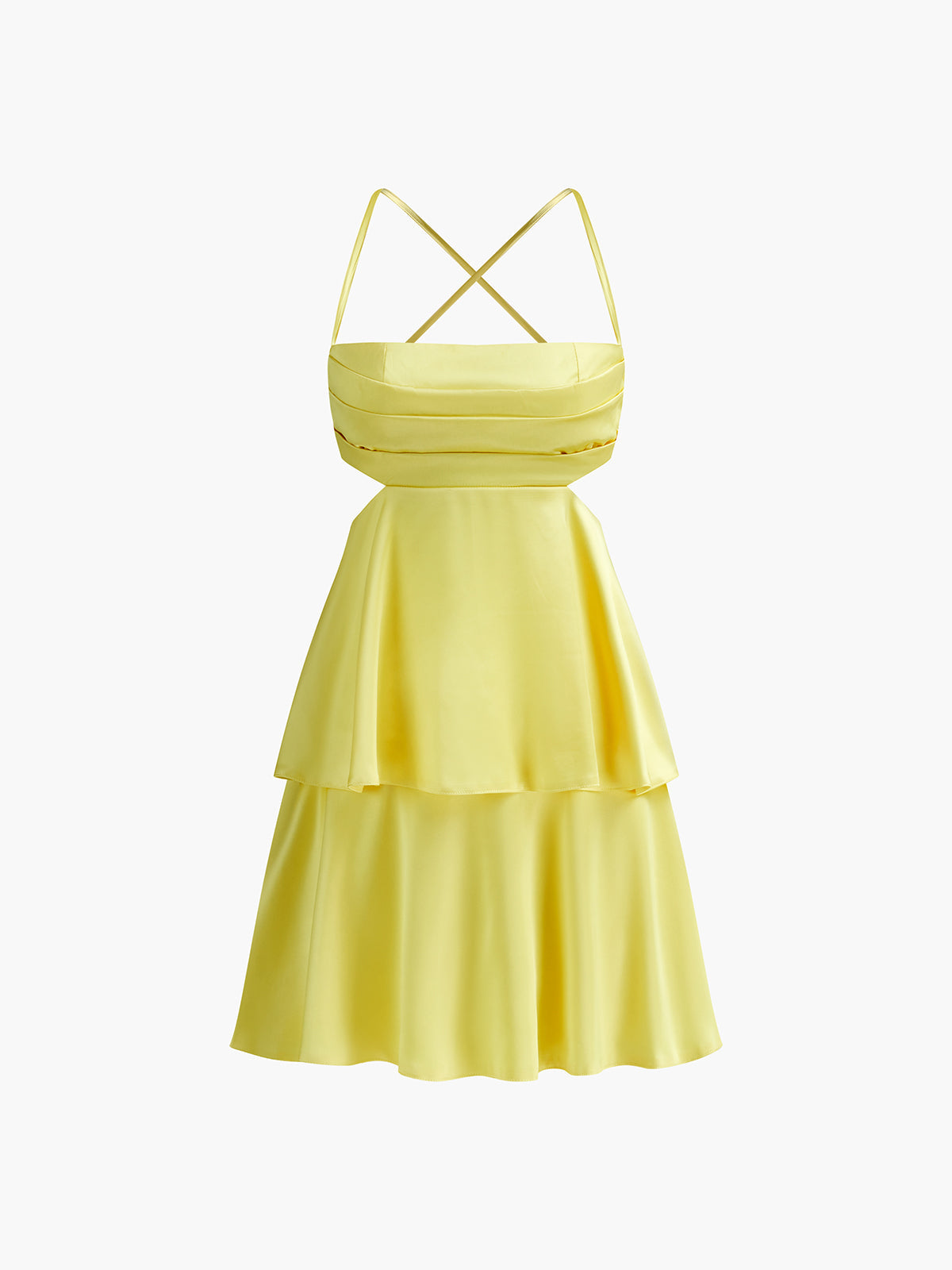 Backless Criss Cross Cutout Short Dress