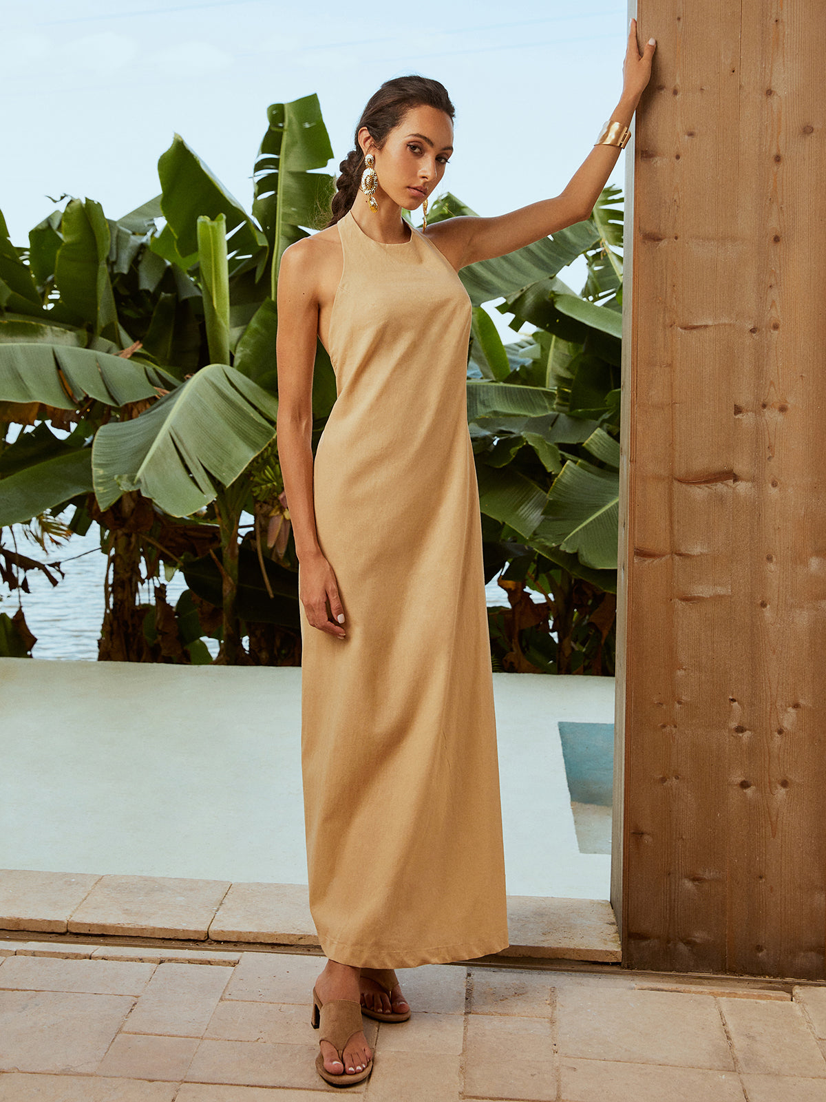 Backless Halter Long Dress